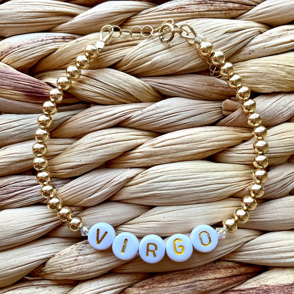 🌻HANDMADE 14k Gold Filled Virgo Bracelet